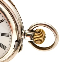 Antique 1904 Caris Bros Sterling Silver Pocket Watch Pre WW1 Working