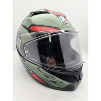 AGV K3 Decept Motorcycle Helmet Green Red Black Size XXL Dust Bag