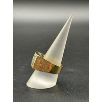 Mens 18ct Yellow Gold Diamond Ring
