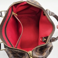 Louis Vuitton Speedy 30 Bandouliere Damier Ebene Brown Handbag + COA
