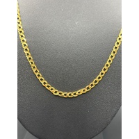  Unisex 22ct Yellow Gold Curb Link Necklace