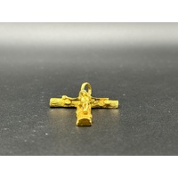 Unisex 21ct Yellow Gold Religious Crucifix Pendant 14.5g