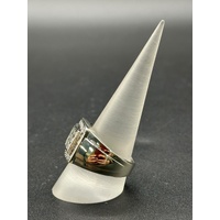 Mens 10ct White Gold Diamond Ring