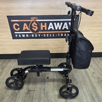 Equipmed Easy Roller Knee Scooter Crutch Alternative Dual Brakes Black
