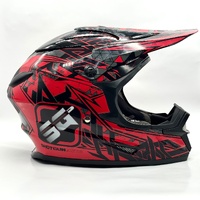 RXT A-727 Shotgun Moto Motocross Helmet Red Black Medium Off-Road MX SG