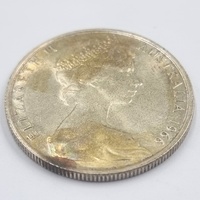 1966 Australian Round 50 Cent Coin 80% Silver Elizabeth II Royal Australian Mint