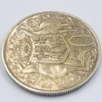 1966 Australian Round 50 Cent Coin 80% Silver Elizabeth II Royal Australian Mint