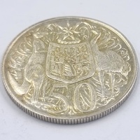 1966 Australian Round 50 Cent Coin 80% Silver Royal Australian Mint Elizabeth II