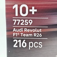 LEGO Speed Champions Audi Revolut F1 Team R26 77259 Race Car 216pc