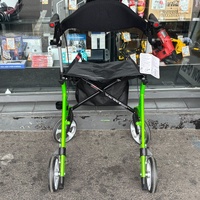 Aspire Vogue Light Seat Walker Rollator Lime 150kg Aluminium WAF705315GR