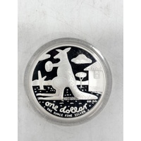 2008 Royal Australian Mint Reg Mombassa Kangaroo 1oz Silver Coin $1 Proof