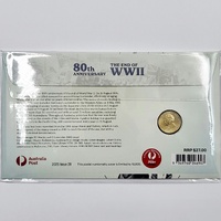 2025 $2 End of WWII 80th Anniversary Poppy Wreath Uncirculated Coin & Stamps PNC