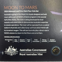 2024 Royal Australian Mint Moon to Mars $1 4-Coin Set Mintmark & Privy Mark