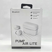 BlueAnt Pump Air Lite True Wireless Earbuds White Bluetooth Microbuds HD
