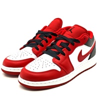 Nike Air Jordan 1 Low GS Size 6Y Sneakers White Gym Red Black 553560-163