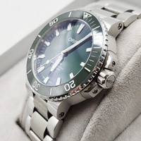 Oris Aquis Date Automatic Men's Watch Green Dial Stainless Steel Sapphire Box