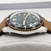 Oris Divers Sixty-Five Automatic Green Dial Steel Bronze Leather Watch Box