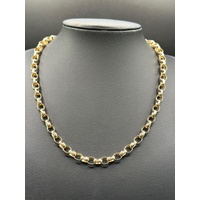 Ladies 9ct Yellow Gold Belcher Link Necklace