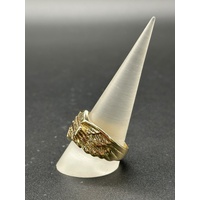 Mens 9ct Yellow Gold Harley Davidson Shield Design Ring