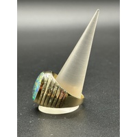 Mens 9ct Yellow Gold Opal Ring