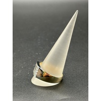 Mens 9ct Yellow Gold Diamond Band Ring