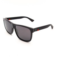 Gucci GG0010S 001 58mm Matte Black Square Sunglasses with Signature Stripe + COA