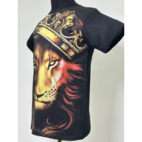 King Leo the Lion T-Shirt Hip Hop Urban Fashion Street Wear Black Size: M/L/XL/2XL [Size: M - 40in/102cm Chest]