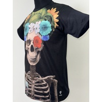 Bones n Roses T-Shirt Hip Hop Urban Fashion Street Wear Black Size: M/L/XL/2XL [Size: M - 40in/102cm Chest]