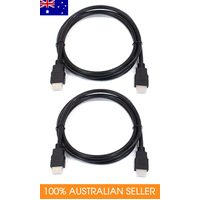 2 x HDMI V2.0 Cables 4K UHD with High Speed Ethernet 1.5m Brand New
