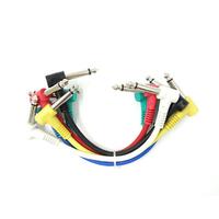 Guitar Patch Cable Leads Angled 1/4 6.35mm Set of 6