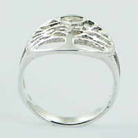 Rugged Antiqued Silver Tree of Life Ring 3.88 Grams NEW