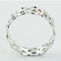 Sterling Silver Side-to-Side Infinity Band Ring 2.86 Grams [Size: 7/54]
