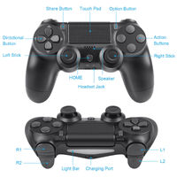 DoubleShock 4 Wireless Controller Compatible for PS4 PlayStation 4 Gamepad [Colour: Black]