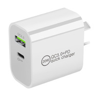 20W DUAL USB-C USB-A Type C PD Fast Wall Charger Adaptor QC3.0 For Android iPhone iPad [Option: Charger + 1m iPhone Cable]