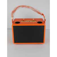 NEW Booms Bass M4202 Karaoke Portable Speaker Orange with Dual Microphones