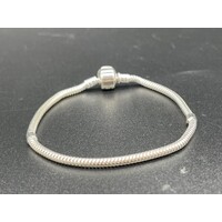 Ladies Sterling Silver Snake Link Bracelet (New)