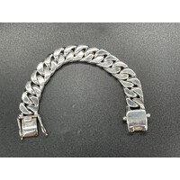 Mens 925 Sterling Silver Curb Link Bracelet (NEW)