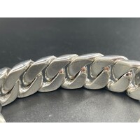 Mens Sterling Silver Curb Link Bracelet (NEW)