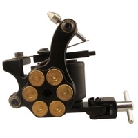 Tattoo Machine Gun for lining and shading Dual 10-wrap Coil Professional tattoo Gun BLACK Bullet Style AU STOCK