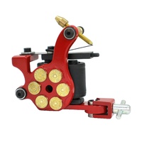 Tattoo Machine Gun for lining and shading Dual 10-wrap Coil Professional tattoo Gun RED Bullet Style AU STOCK