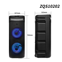 NEW Party Speaker Dual 10 inch Portable Wireless Bluetooth with Colourful Lights by Sing-E