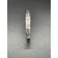 Unisex Sterling Silver Braided Cuff Bangle (Brand New)
