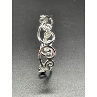 Ladies Sterling Silver Spiral Cuff Bangle (Brand New)