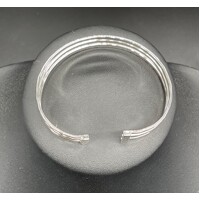 Unisex Sterling Silver Multi-Row Cuff Bangle (Brand New)