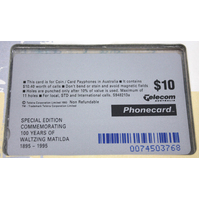 Telecom Australia 100th Anniversary of Waltzing Matilda 3763 of 4000 with matching Phone Card