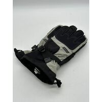 POW Ski Snow Gloves Black/Grey Thermal Anti-Slip Touchscreen Winter Gloves