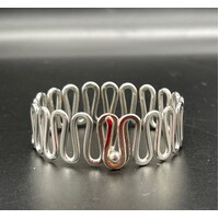 Ladies Sterling Silver Wave Bangle (Brand New)