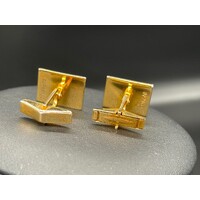 Unisex 9ct Yellow Gold Cufflinks (Pre-Owned)