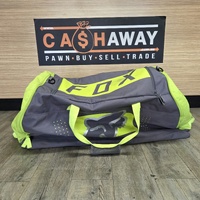 Fox Racing Motocross Gear Bag Duffle Green Grey Carry Bag 3 Pockets