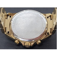 Michael Kors Gage Chronograph Black Dial Gold-Tone Stainless Steel Mens Watch